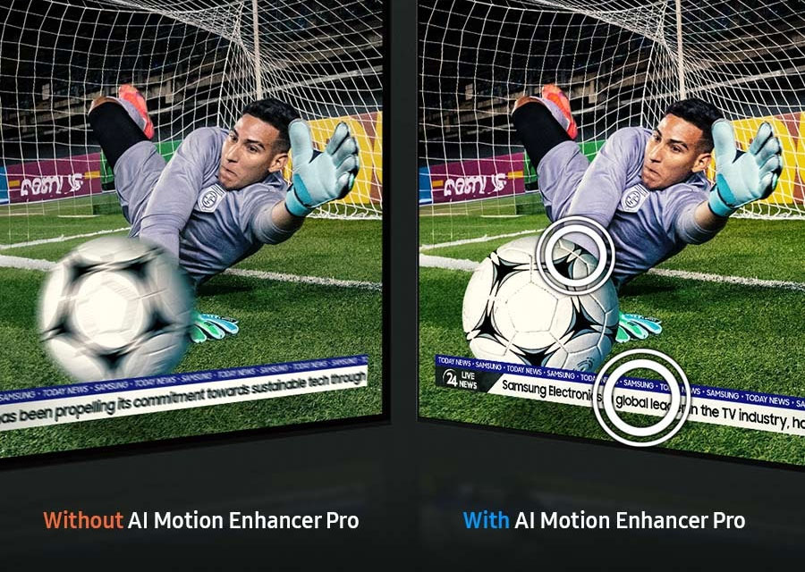 Công nghệ AI Motion Enhancer Pro Tivi Samsung OLED 4K Vision AI 83 Inch QA83S90HA