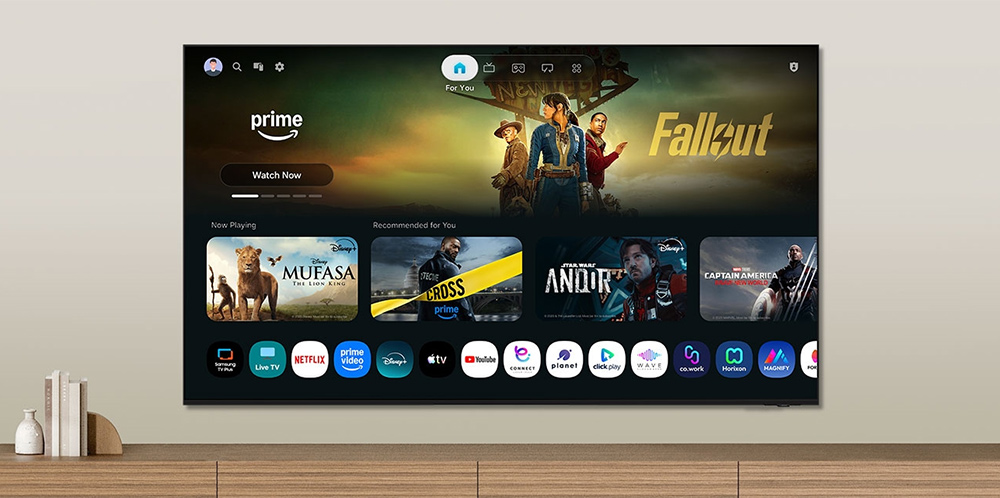 Hệ điều hành One UI Tizen Tivi Samsung OLED 4K Vision AI 83 Inch QA83S90HA