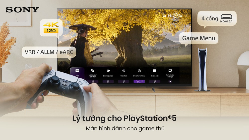 Chiến game mượt mà Sony Google Smart TV BRAVIA 3 II K-50XR30M2