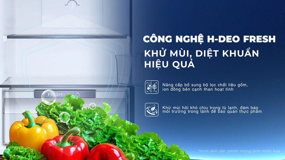Tủ Lạnh 212 Lít AQR-T245FA(LB) khử mùi và diệt khuẩn hiệu quả