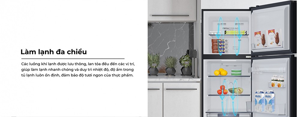 Tủ Lạnh 212 Lít AQR-T245FA(LB) bảo quản thực phẩm tươi ngon lâu hơn