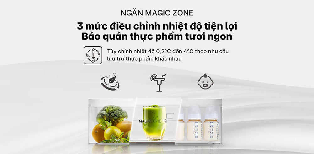 Tủ Lạnh AQR-T305FA(LB) hỗ trợ bảo quản nhiều loại thực phẩm 