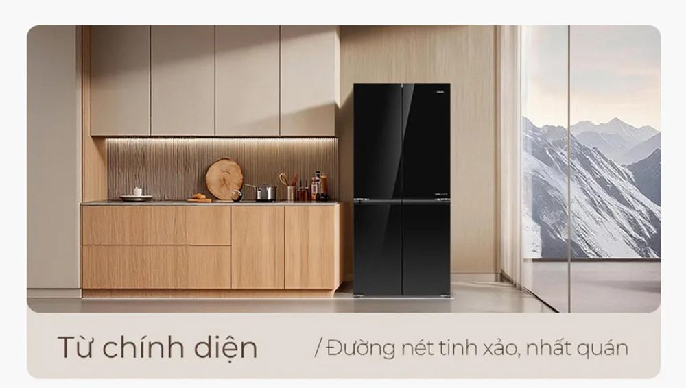 Tủ Lạnh Aqua AQR-MA570XA(GB)U1 sở hữu thiết kế sang trọng