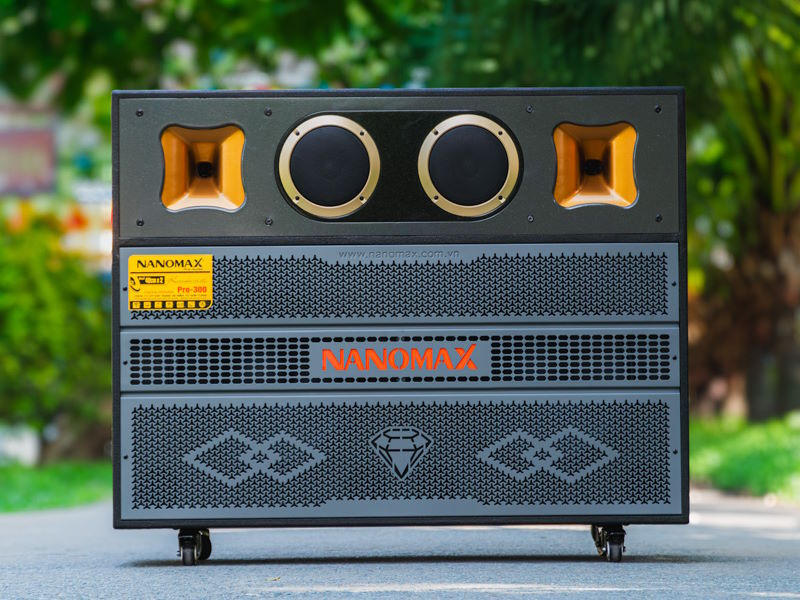  Loa kéo bình và điện Nanomax Pro-300 bass đôi 40cm