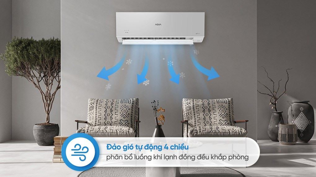 Máy lạnh Aqua Inverter 1.5 HP AQA-RUV13VS - Cơ chế thổi gió