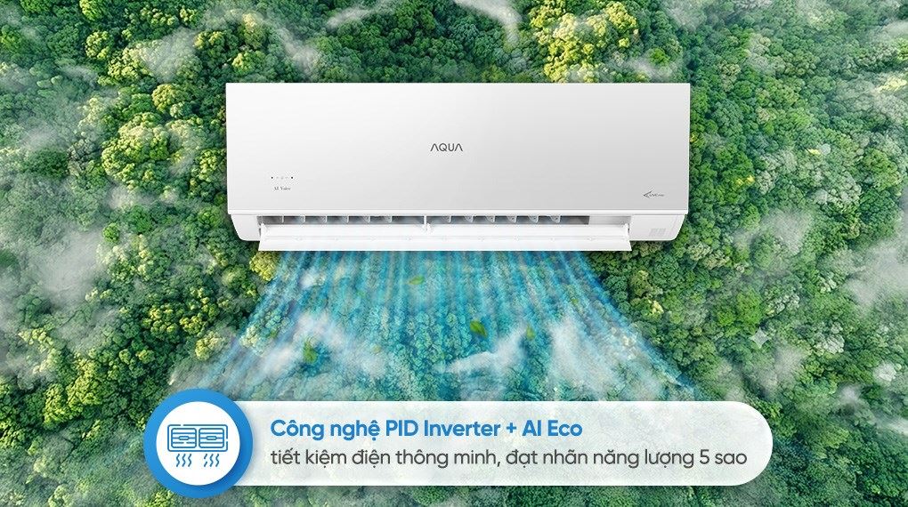 Máy lạnh Aqua Inverter 1.5 HP AQA-RUV13VS - Công nghệ tiết kiệm điện