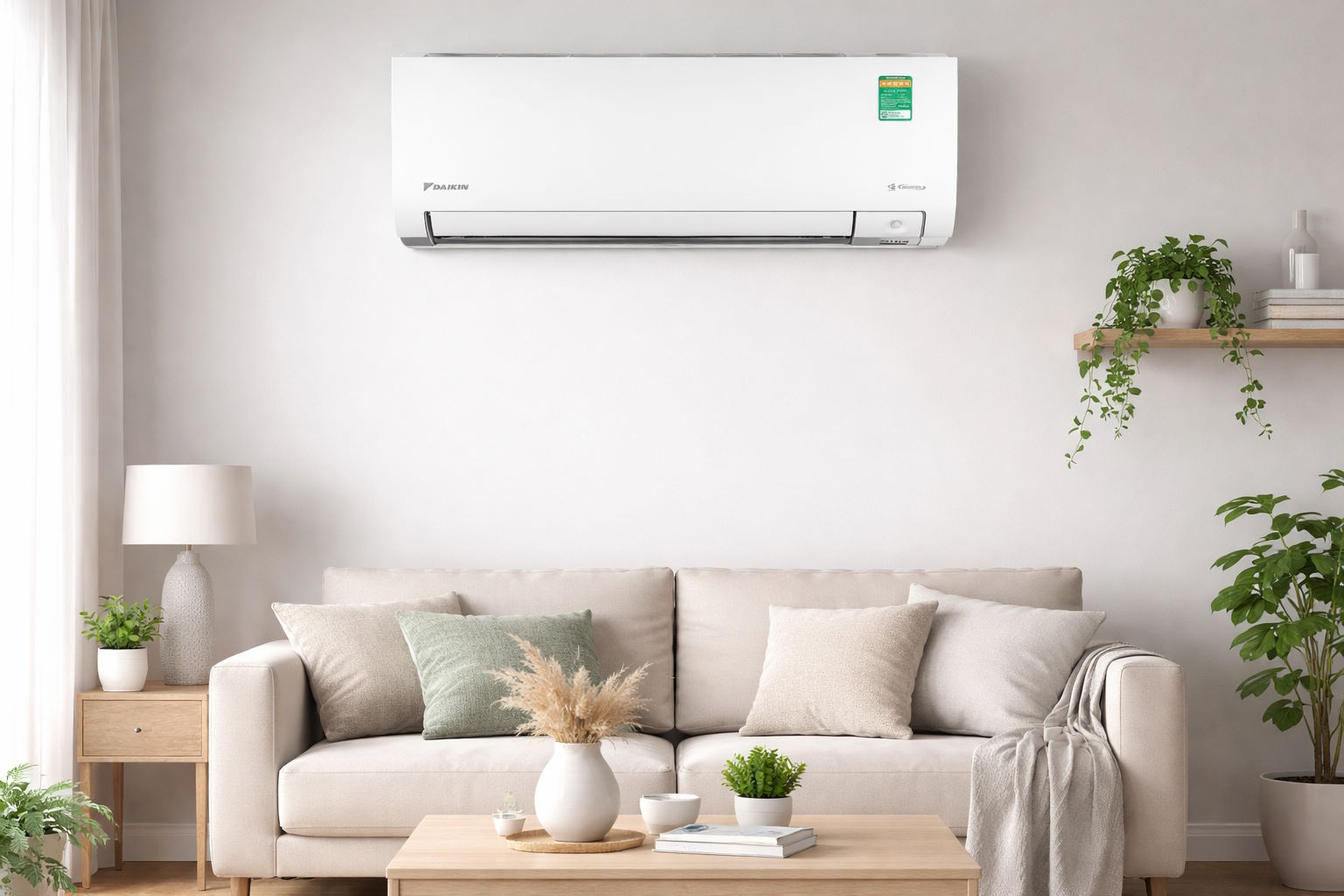 Thiết kế tối giản, tinh tế cho không gian hiện đại Điều hòa Daikin Inverter 1HP FTKM25AVMV/RKM25AVMV