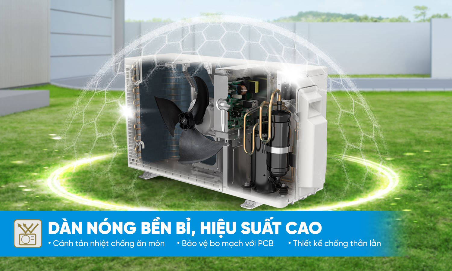 Dàn nóng bền bỉ, chống côn trùng xâm nhập Điều hòa 1 chiều Daikin