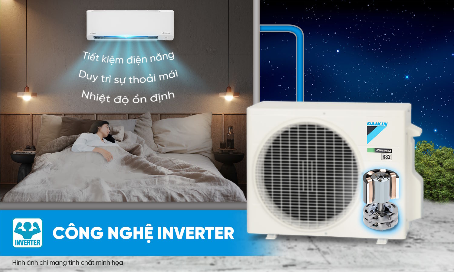 Tiết kiệm điện hiệu quả với công nghệ Inverter Điều hòa 1 chiều Daikin