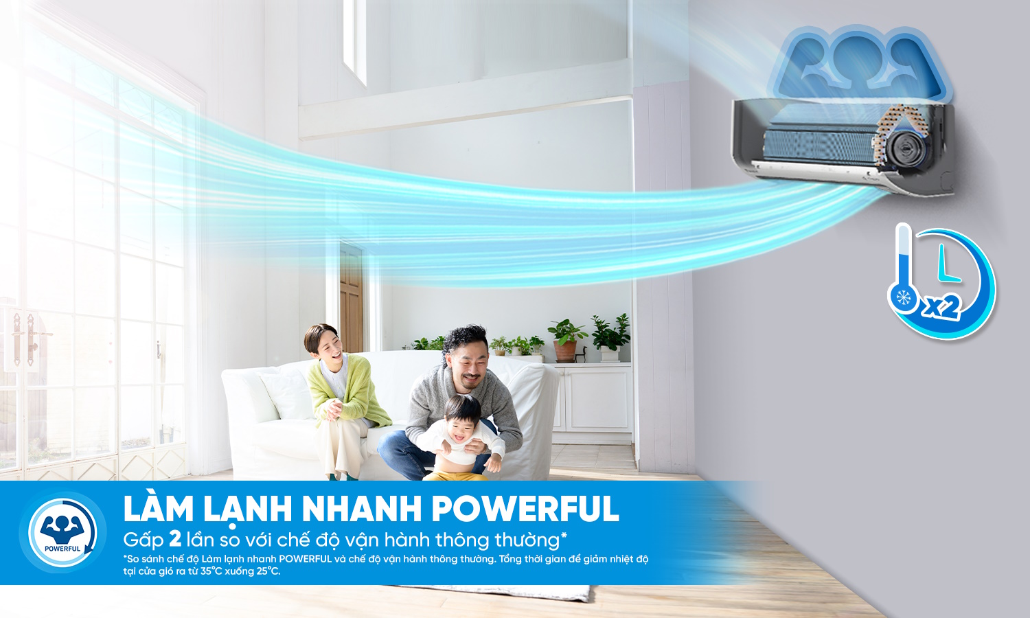 Điều hòa hỗ trợ làm lạnh nhanh Điều hòa
