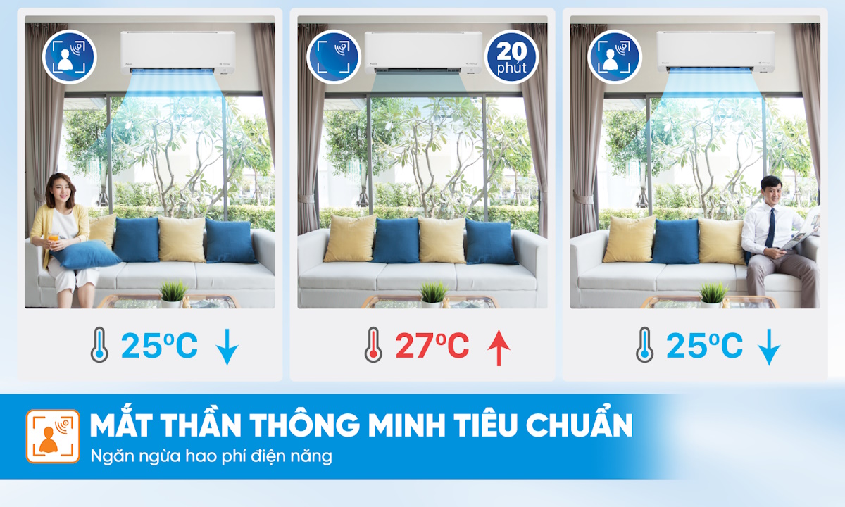Daikin FTKM50AVMV có mắt thần thông minh Daikin FTKM50AVMV