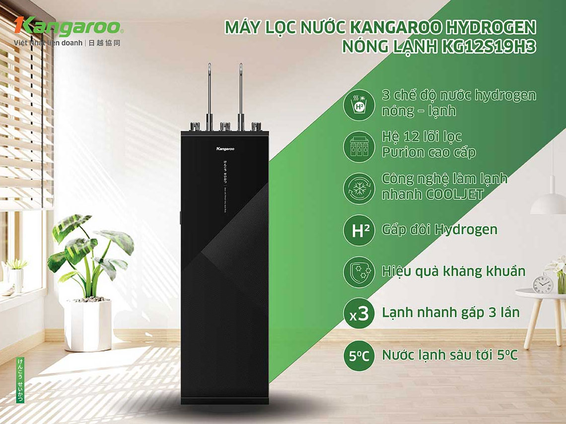máy lọc nước nóng lạnh Kangaroo KG12S19H3