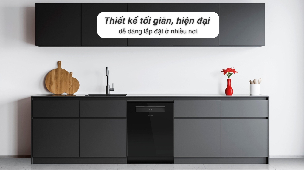 Máy rửa chén độc lập Hitachi HDF-F158CVGB - Thiết kế