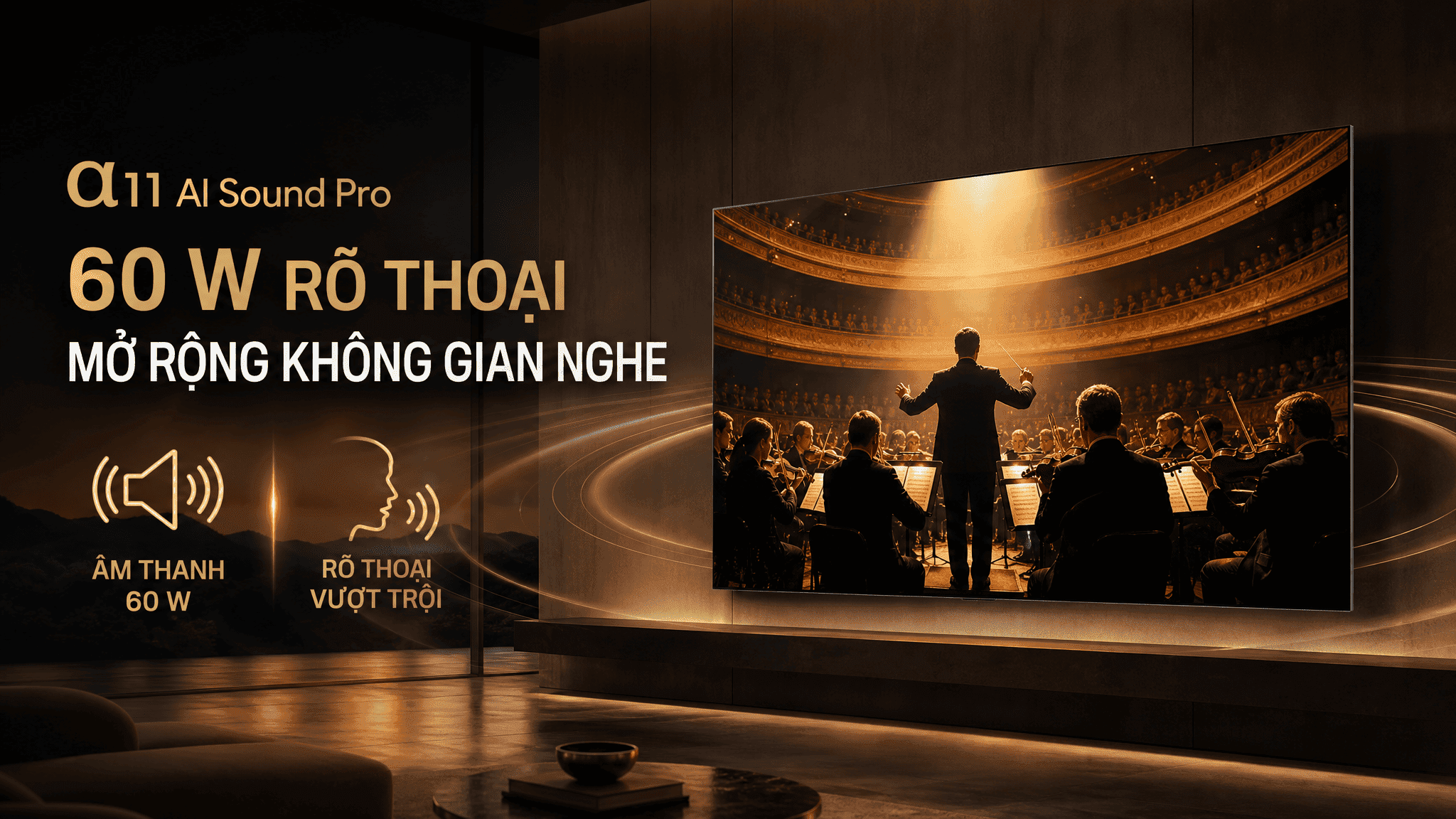 Smart Tivi OLED LG AI 4K 65 inch OLED65G6PSA tích hợp hệ thống loa 4.2 kênh công suất 60 W cho âm thanh mạnh mẽ bao trùm phòng khách Smart Tivi OLED LG AI 4K 65 inch OLED65G6PSA tích hợp hệ thống loa 4.2 kênh công suất 60 W cho âm thanh mạnh mẽ bao trùm phòng khách