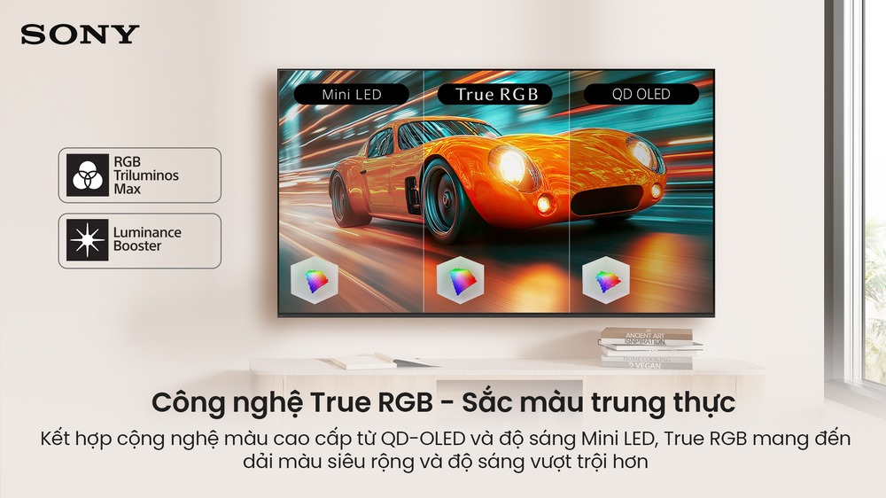 Đèn nền True RGB Sony Google TV True RGB BRAVIA 7 II K-98XR70M2