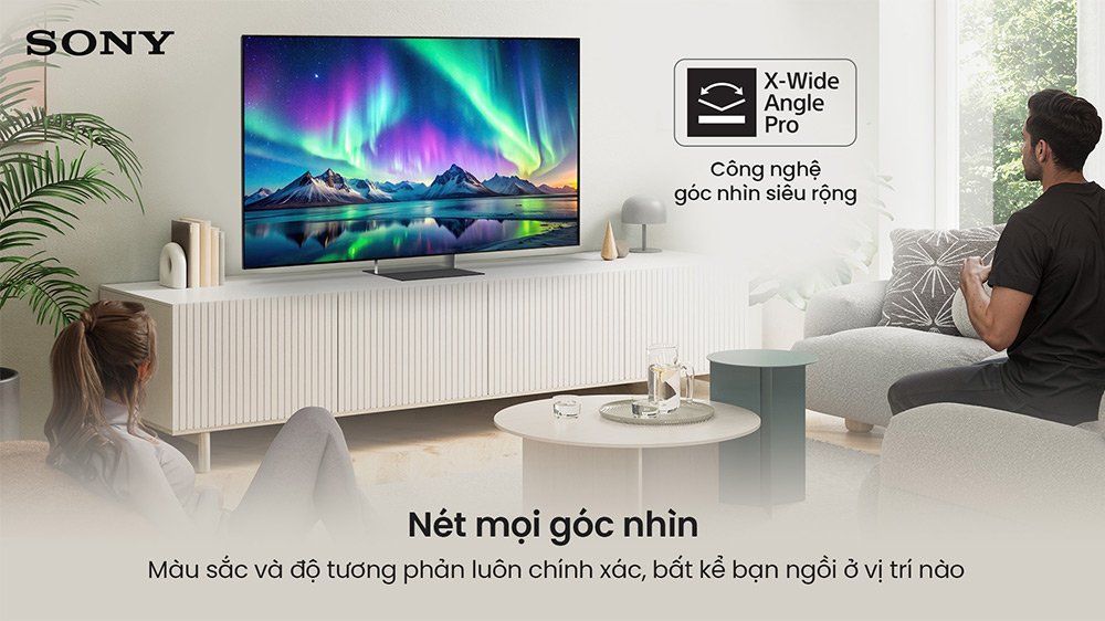 Công nghệ X-Wide Angle Pro Sony Google TV True RGB BRAVIA 9 II K-75XR90M2