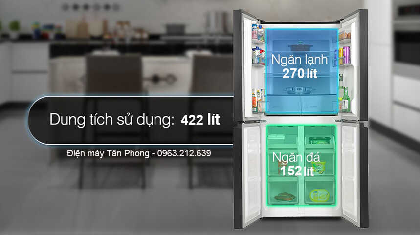 tu lanh hitachi inverter 422 lit hr4n7462dsxvn 183730 2