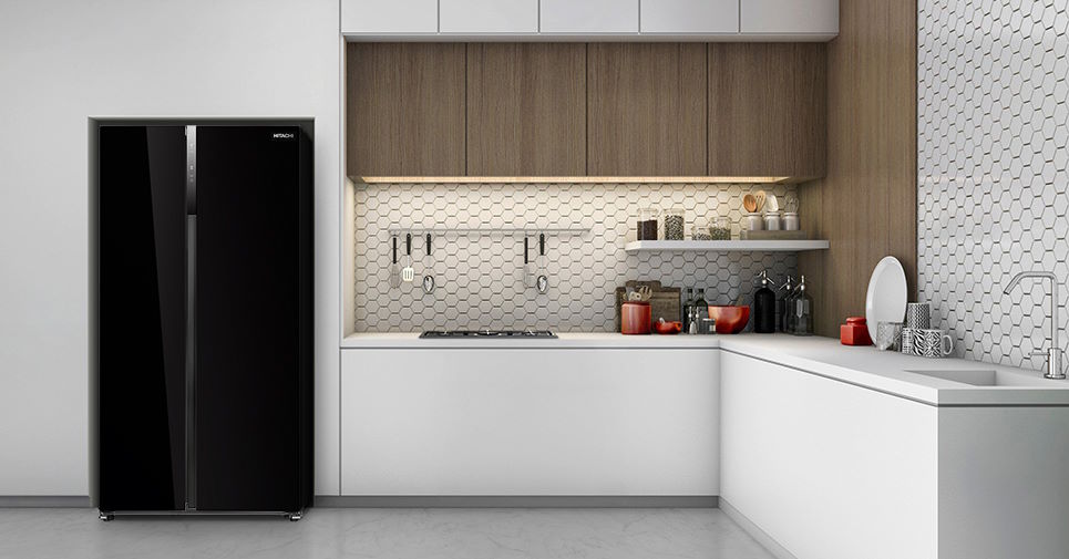 Thiết kế Side By Side cao cấp, hiện đại Tủ lạnh Hitachi Inverter 525 lít HRSN9552DGBVN