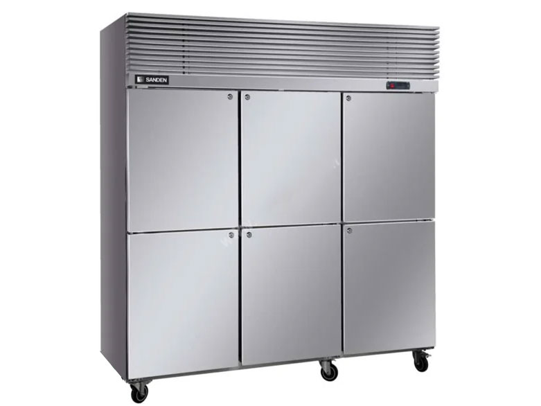 Tủ mát 6 cánh inox Sanden SRC-1853