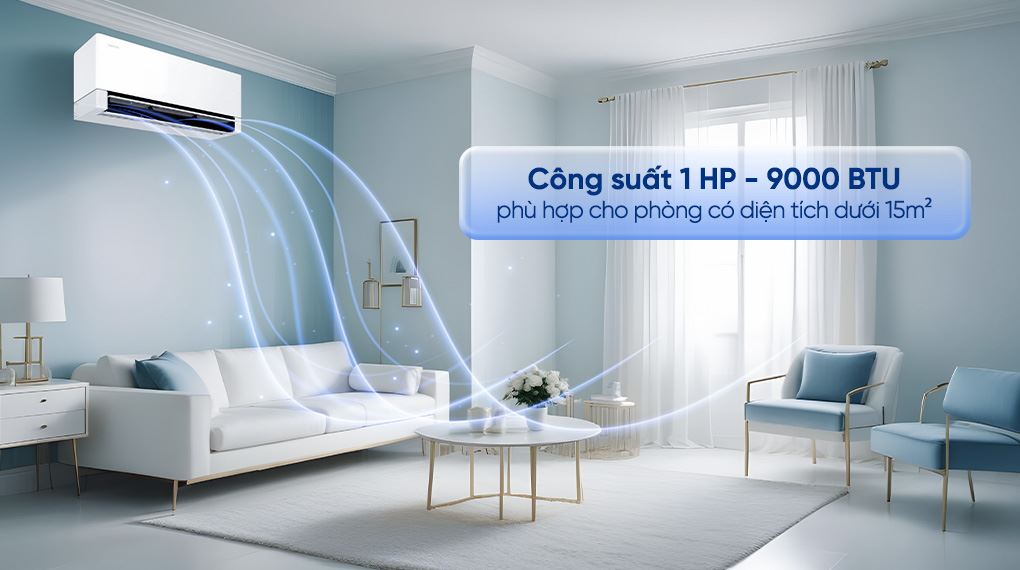 Máy lạnh Samsung Wind-Free Inverter 1 HP AR70H10D1BWNSV - Công suất
