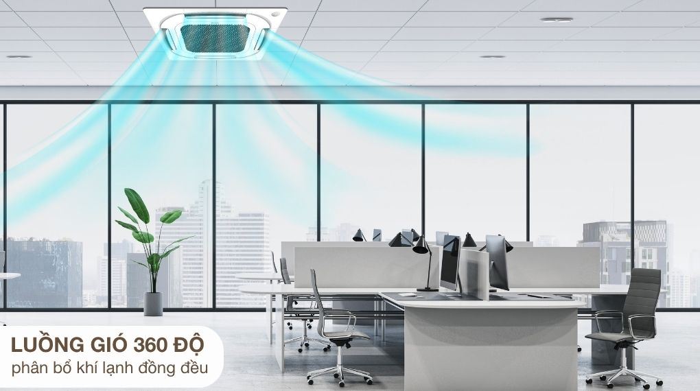 Luồng gió 360 độ - Máy lạnh âm trần Casper Inverter 2 HP CC-18IS36