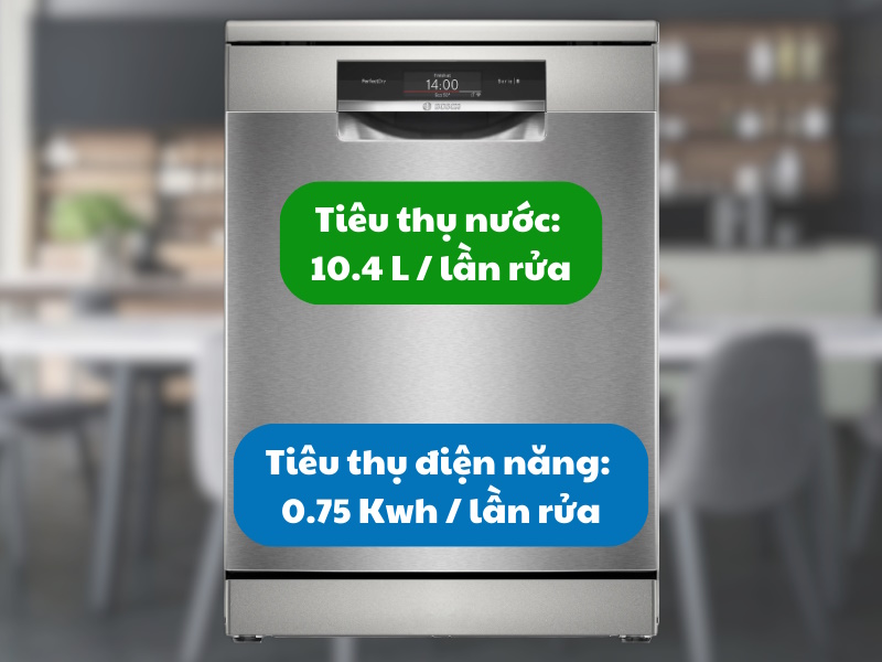 Máy rửa bát độc lập Bosch tiêu thụ ít nước Máy rửa bát độc lập Bosch