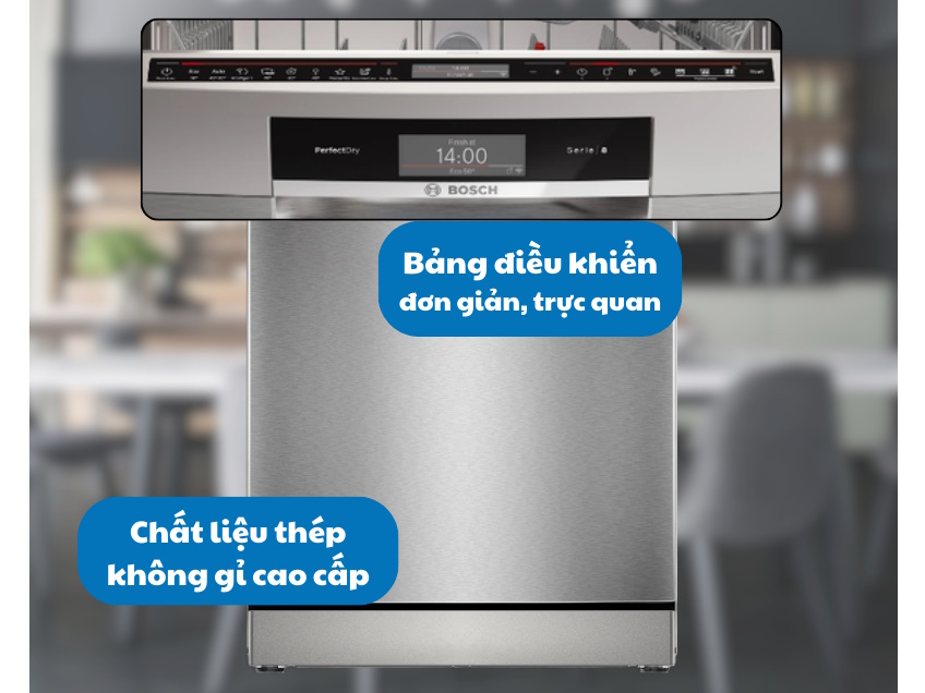 Máy rửa chén làm từ thép không gỉ Máy rửa chén