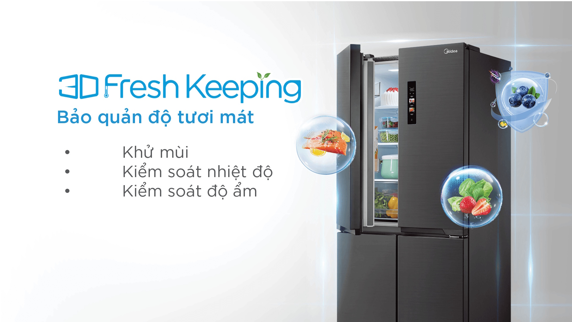 Tủ lạnh Midea 410 lít MDRF550FGG28VN