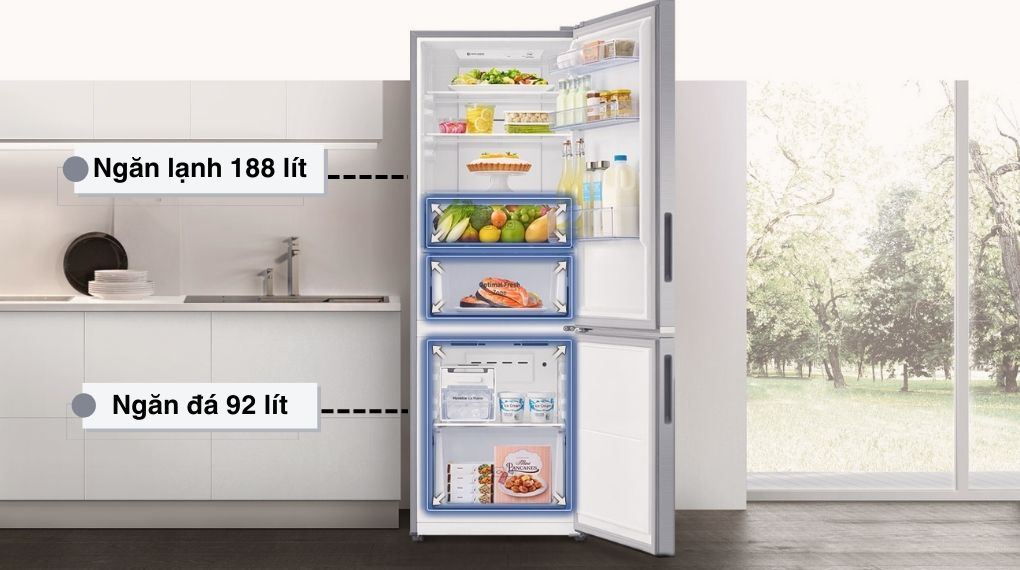 Tủ lạnh Samsung Inverter 280 lít RB27N4020S9/SV - thiết kế 