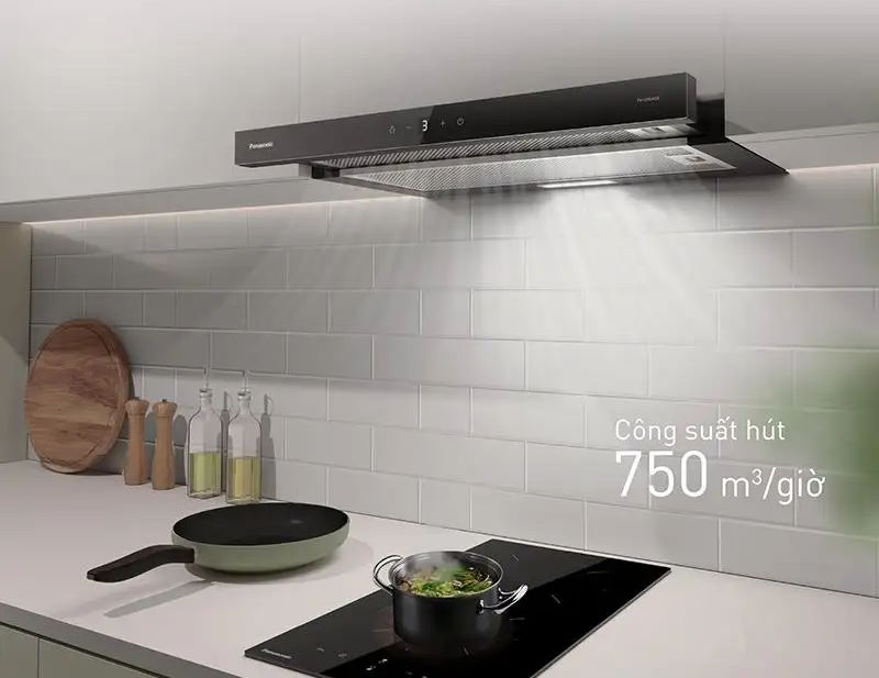 Công suất hút mạnh 750 m³/h – Loại bỏ khói mùi nhanh chóng Panasonic FV-UX6AEBYUE
