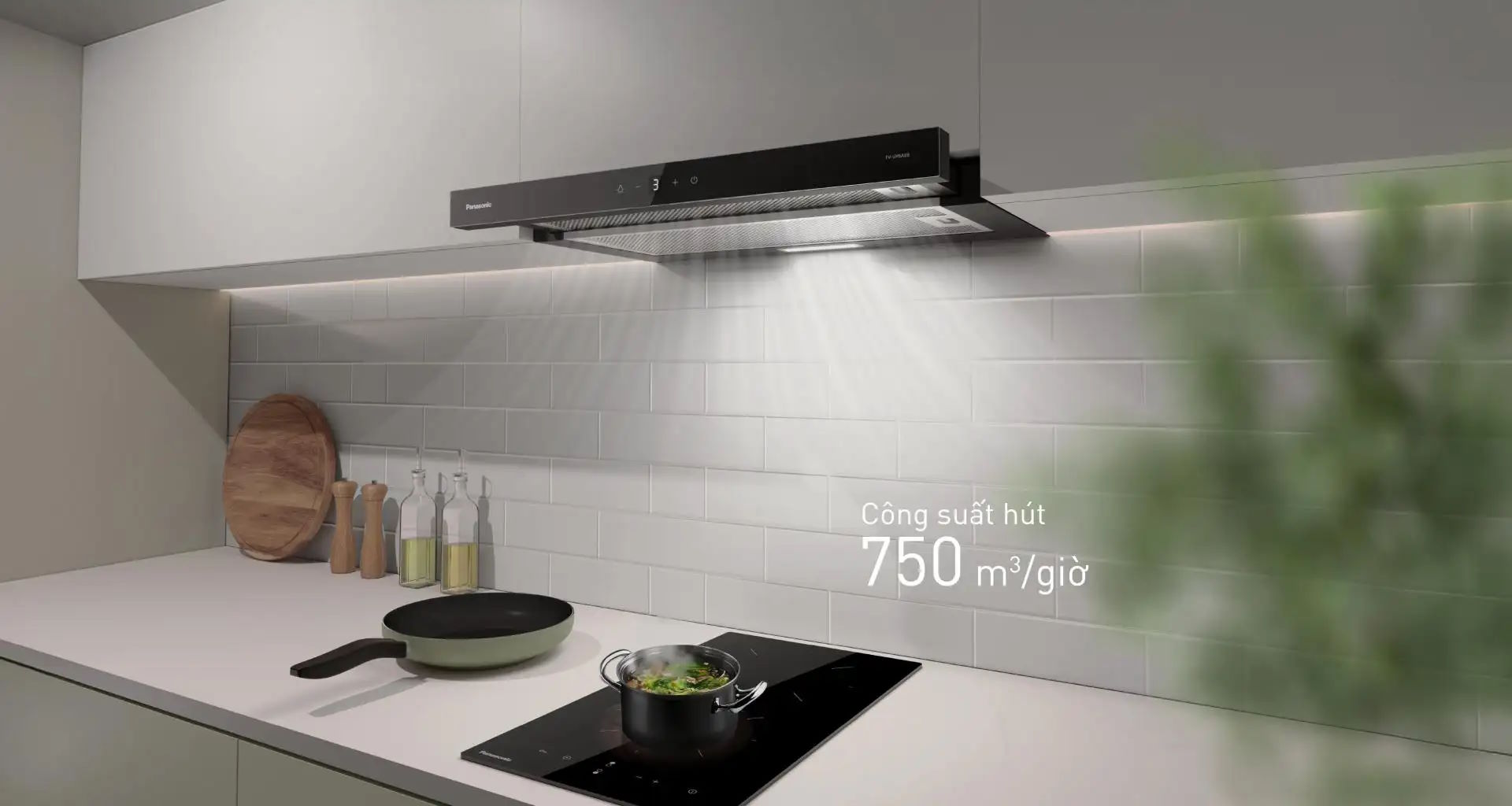 Công suất hút 750 m³/h – Xử lý khói và mùi nhanh chóng, hiệu quả Máy hút mùi Panasonic FV-UX6AESYUE