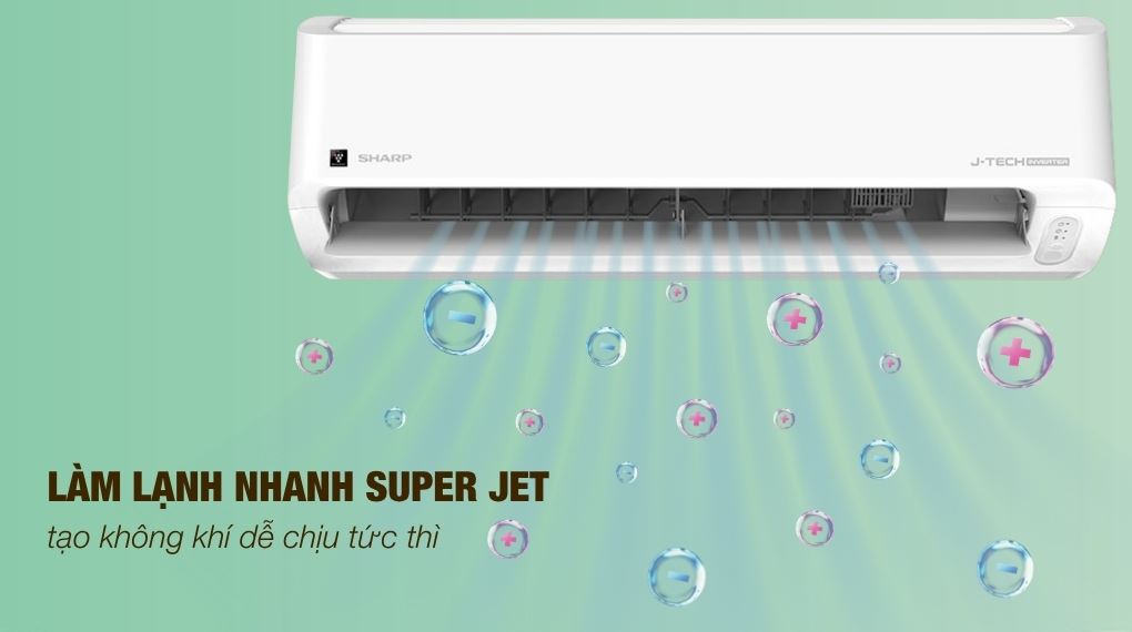 Làm lạnh nhanh - Máy lạnh Sharp Inverter 1.5 HP AH-XP13DSW