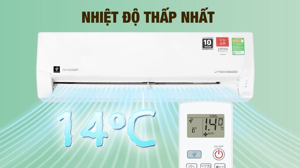 Nhiệt độ - Máy lạnh Sharp Inverter 2 HP AH-XP18DSW