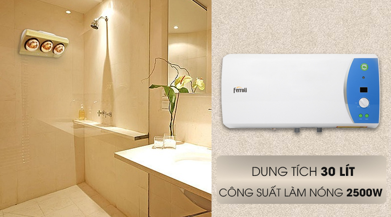 Dung tích bình chứa 30 lít - Bình nước nóng Ferroli VERDI 30L AE 30 Lít Dung tích bình chứa 30 lít - Bình nước nóng Ferroli VERDI 30L AE 30 Lít