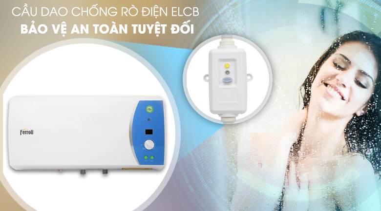 Cầu dao chống rò điện ELCB - Bình nước nóng Ferroli VERDI 30L AE 30 Lít Cầu dao chống rò điện ELCB - Bình nước nóng Ferroli VERDI 30L AE 30 Lít