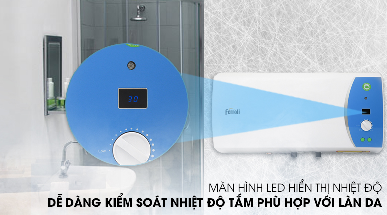 Màn hình hiển thị nhiệt độ bên ngoài - Bình nước nóng Ferroli VERDI 30L AE 30 Lít Màn hình hiển thị nhiệt độ bên ngoài - Bình nước nóng Ferroli VERDI 30L AE 30 Lít